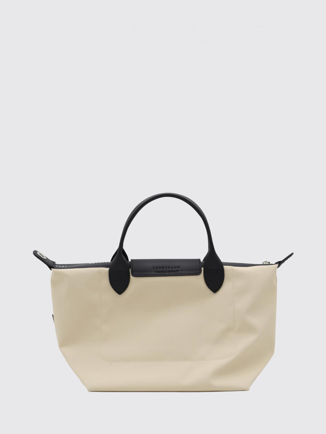 LONGCHAMP BORSA A MANO: Borsa Le Pliage Energy Longchamp in nylon riciclato e pelle, Fango - Img 2