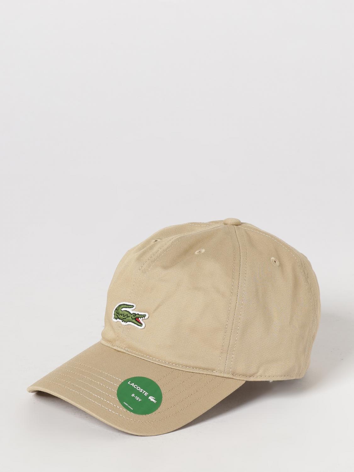 LACOSTE 모자: Lacoste 로고 코튼 베이스볼 캡, 베이지 - Img 1