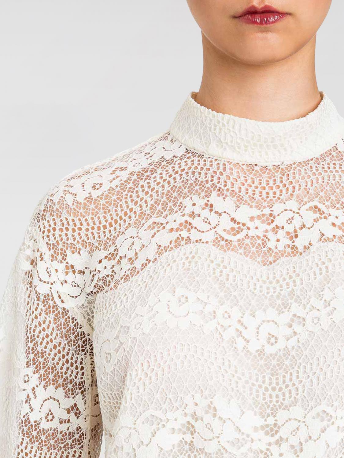TWINSET TOP: Top Twinset de encaje, Perla - Img 3