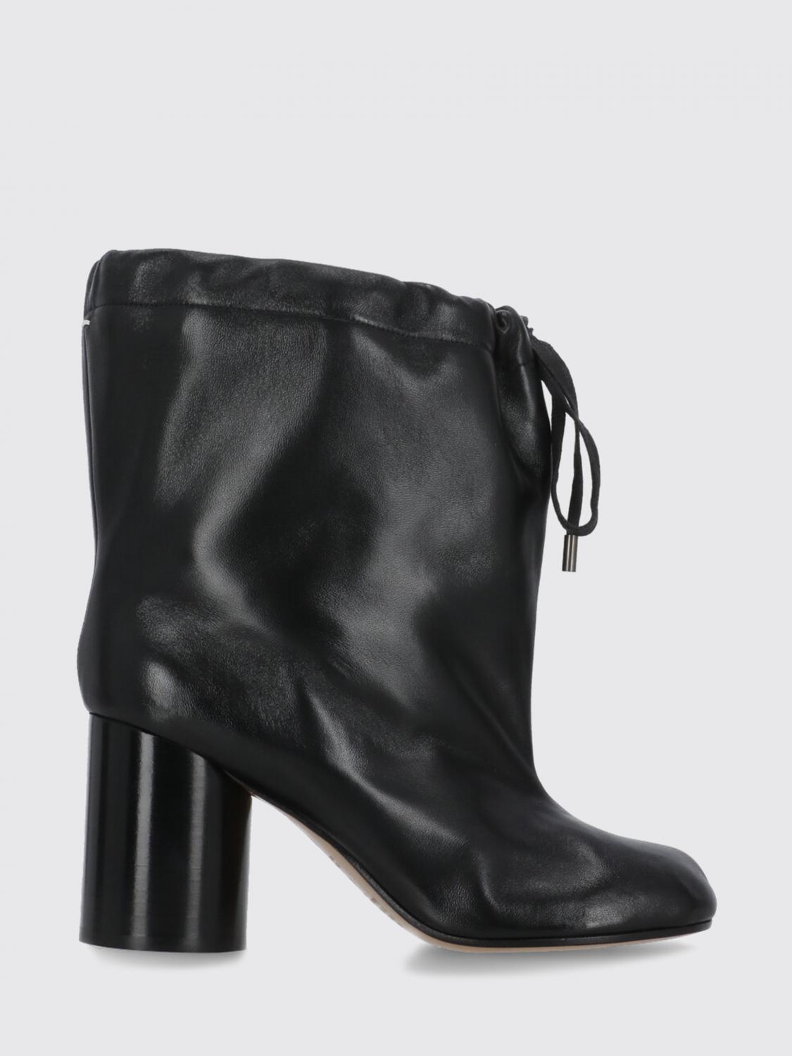 MAISON MARGIELA STIVALI: Stivaletto Tabi Maison Margiela in pelle , Nero - Img 1