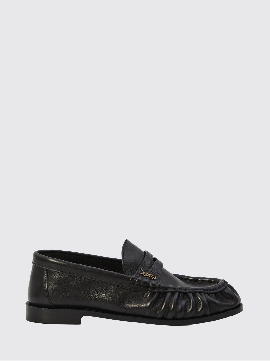 SAINT LAURENT MOCASSINI: Mocassino Le Loafer Saint Laurent in pelle conciata al vegetale , Nero - Img 1