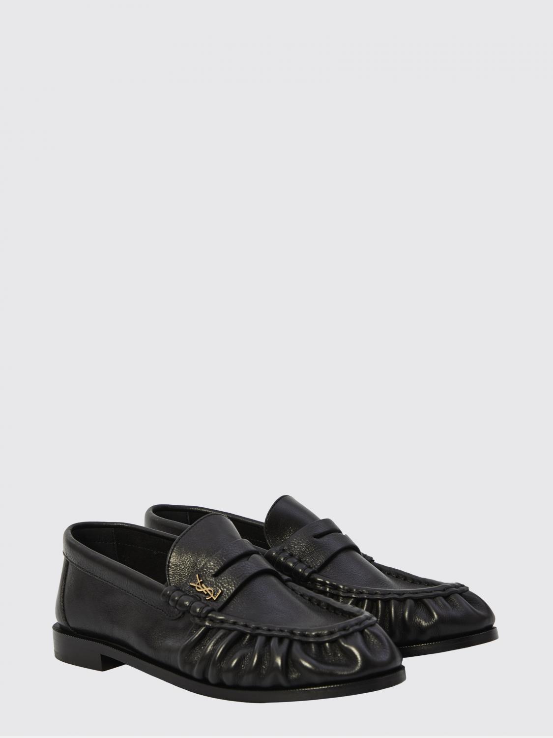 SAINT LAURENT MOCASSINI: Mocassino Le Loafer Saint Laurent in pelle conciata al vegetale , Nero - Img 2