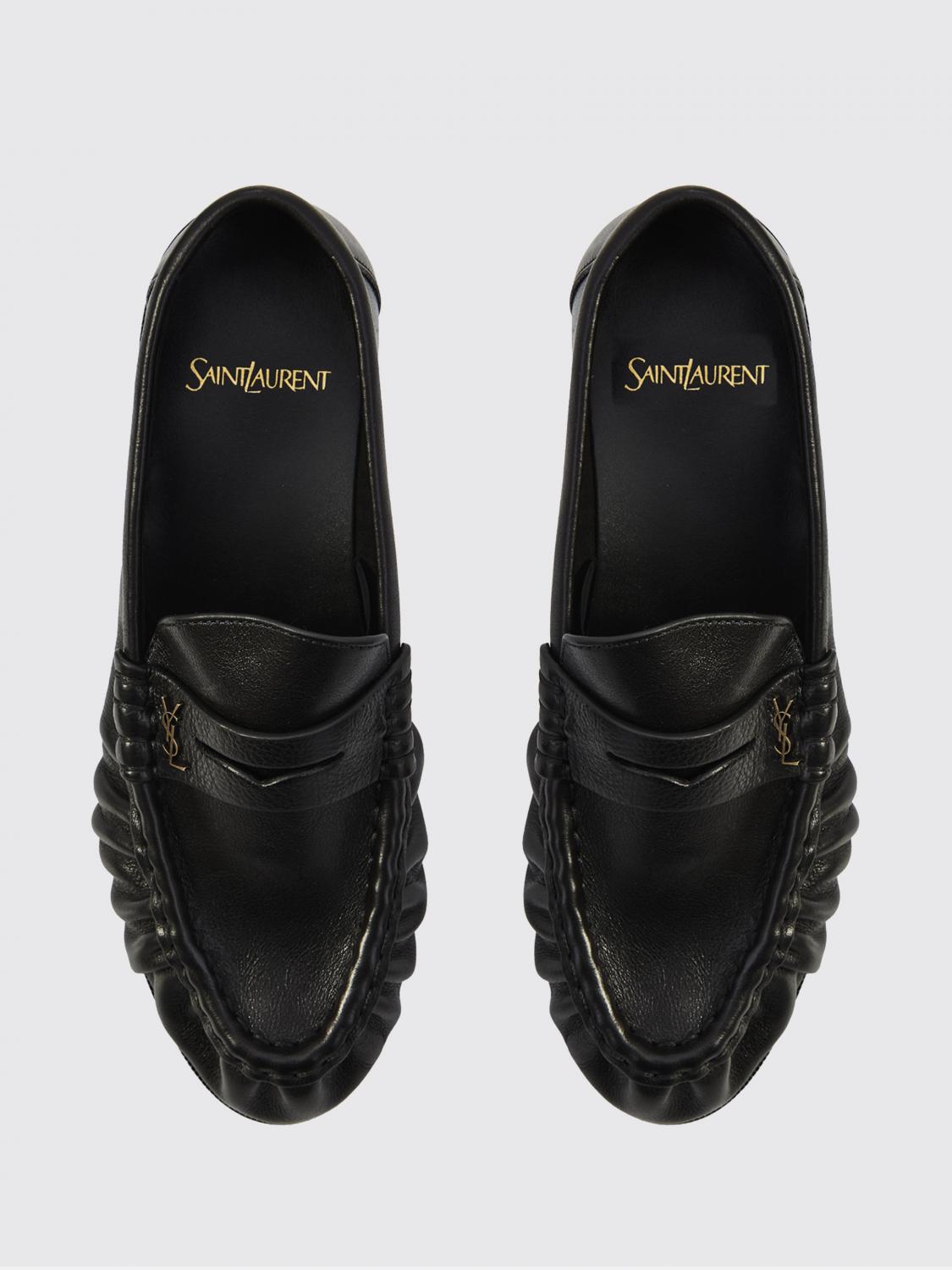 SAINT LAURENT MOCASSINI: Mocassino Le Loafer Saint Laurent in pelle conciata al vegetale , Nero - Img 4
