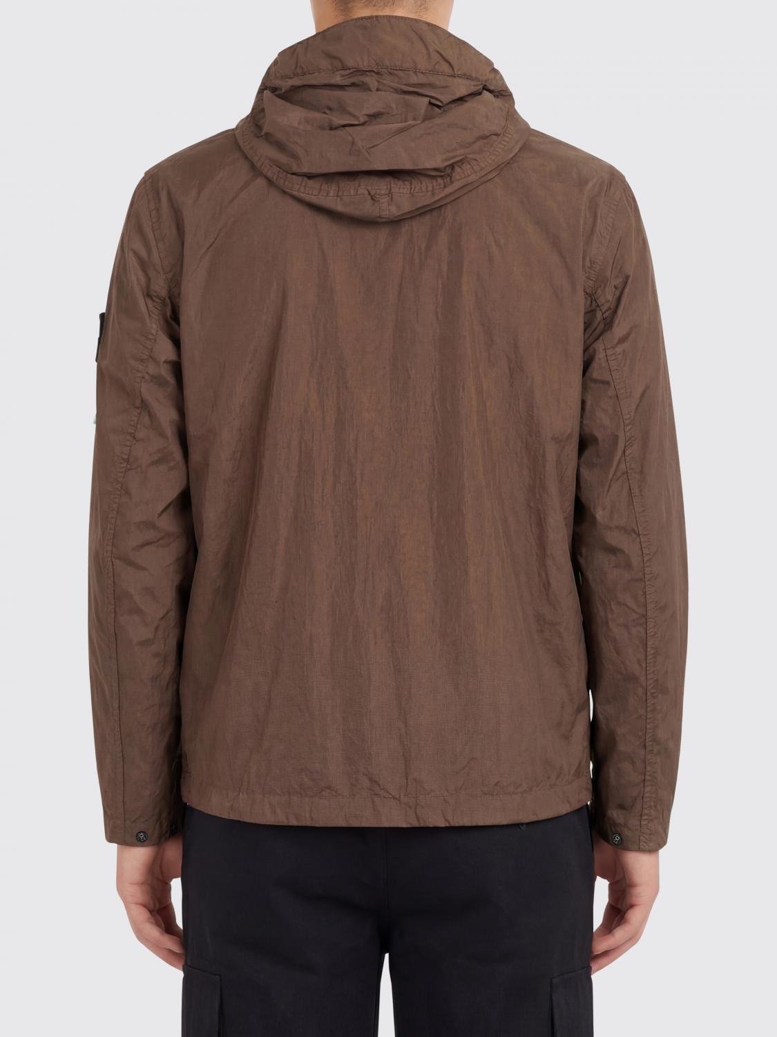 STONE ISLAND 재킷: Stone Island 후드 나일론 윈드브레이커, 브라운 - Img 2