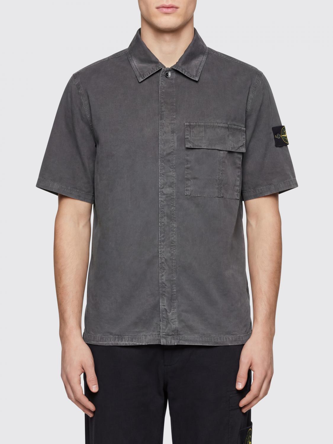 STONE ISLAND CAMICIA: Camicia Stone Island in cotone , Marrone - Img 1