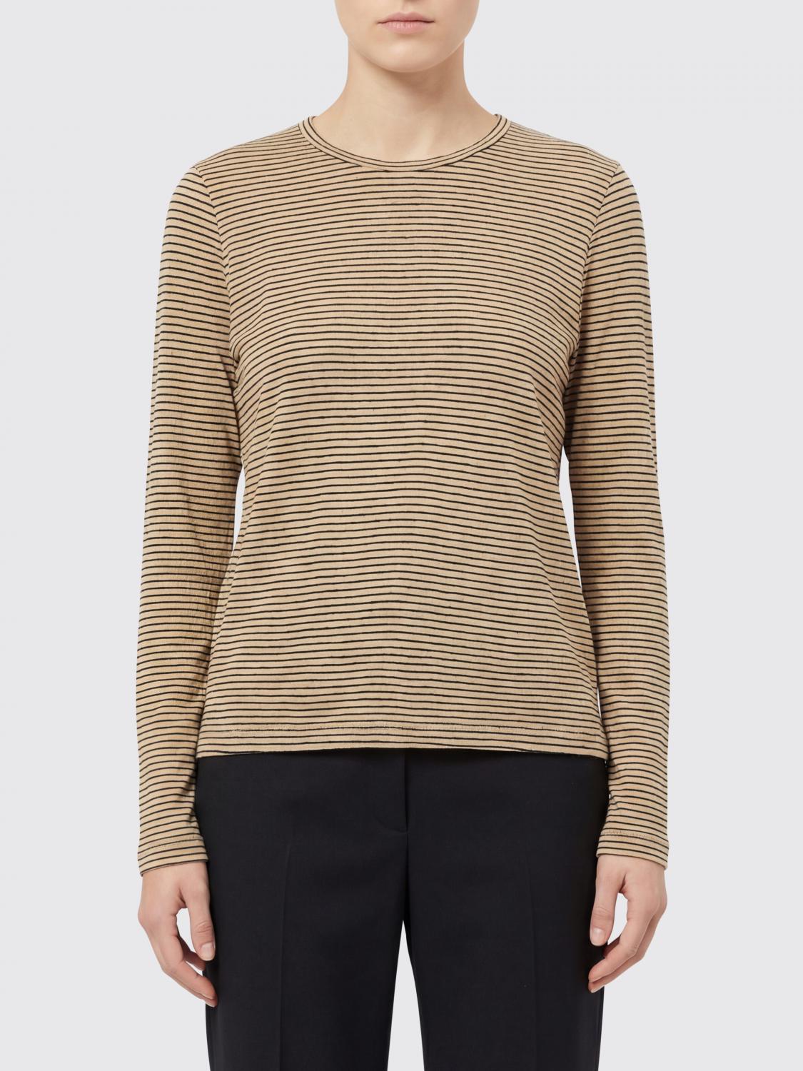 ISABEL MARANT ETOILE T-SHIRTS: T-shirts in cotone a righe Isabel Marant Etoile, Beige - Img 1
