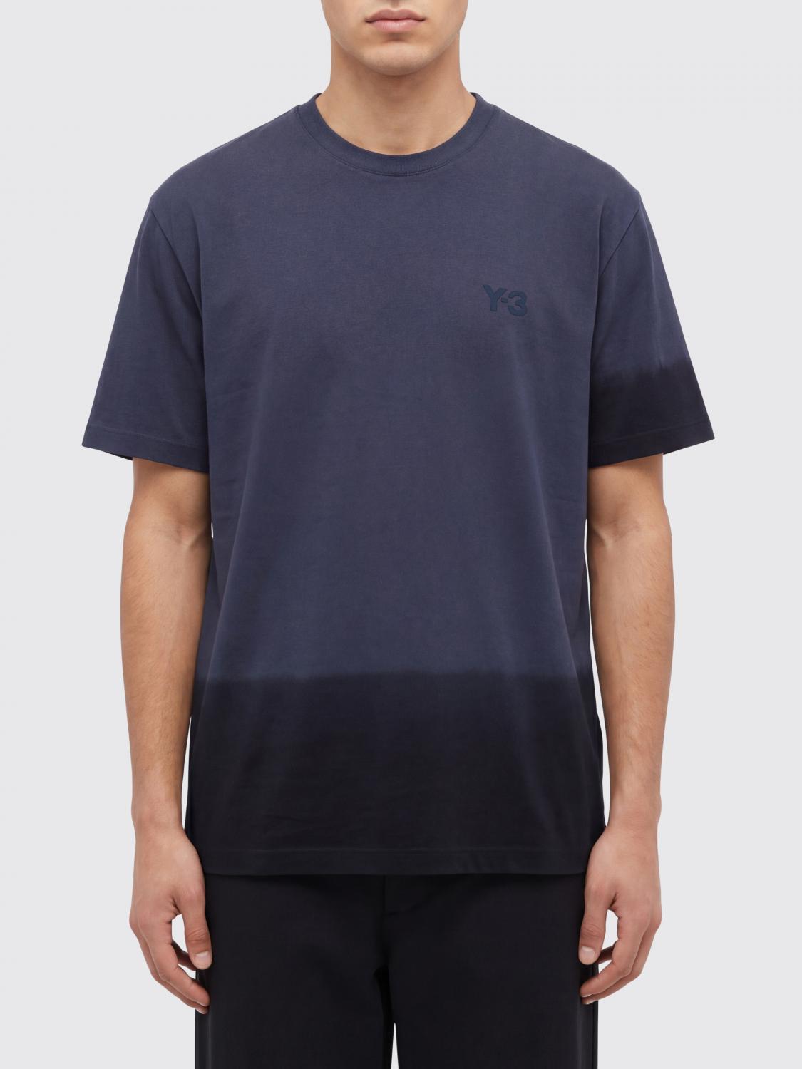 Y-3 CAMISETA: Camiseta bicolor Y-3 de algodón, Gris - Img 1