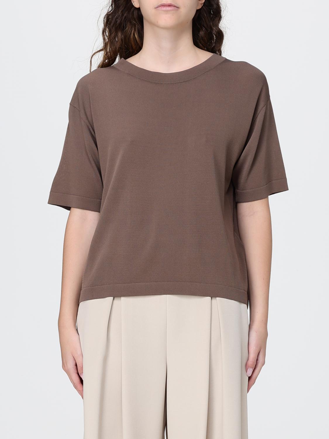 MM MAX MARA T-SHIRT: Viskose-T-Shirt Mm Max Mara, Haselnuss - Img 1