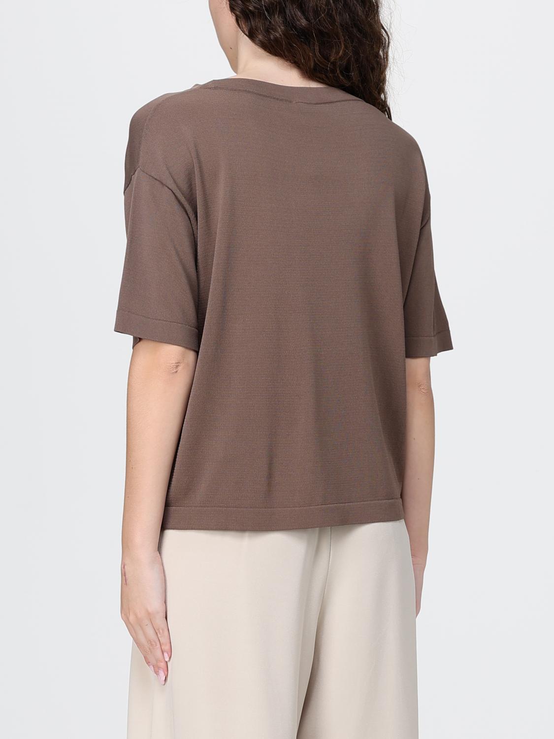 MM MAX MARA T-SHIRT: Viskose-T-Shirt Mm Max Mara, Haselnuss - Img 3