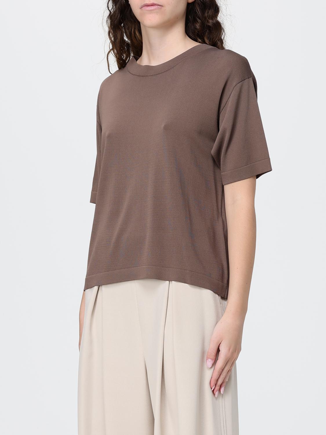 MM MAX MARA T-SHIRT: Viskose-T-Shirt Mm Max Mara, Haselnuss - Img 4