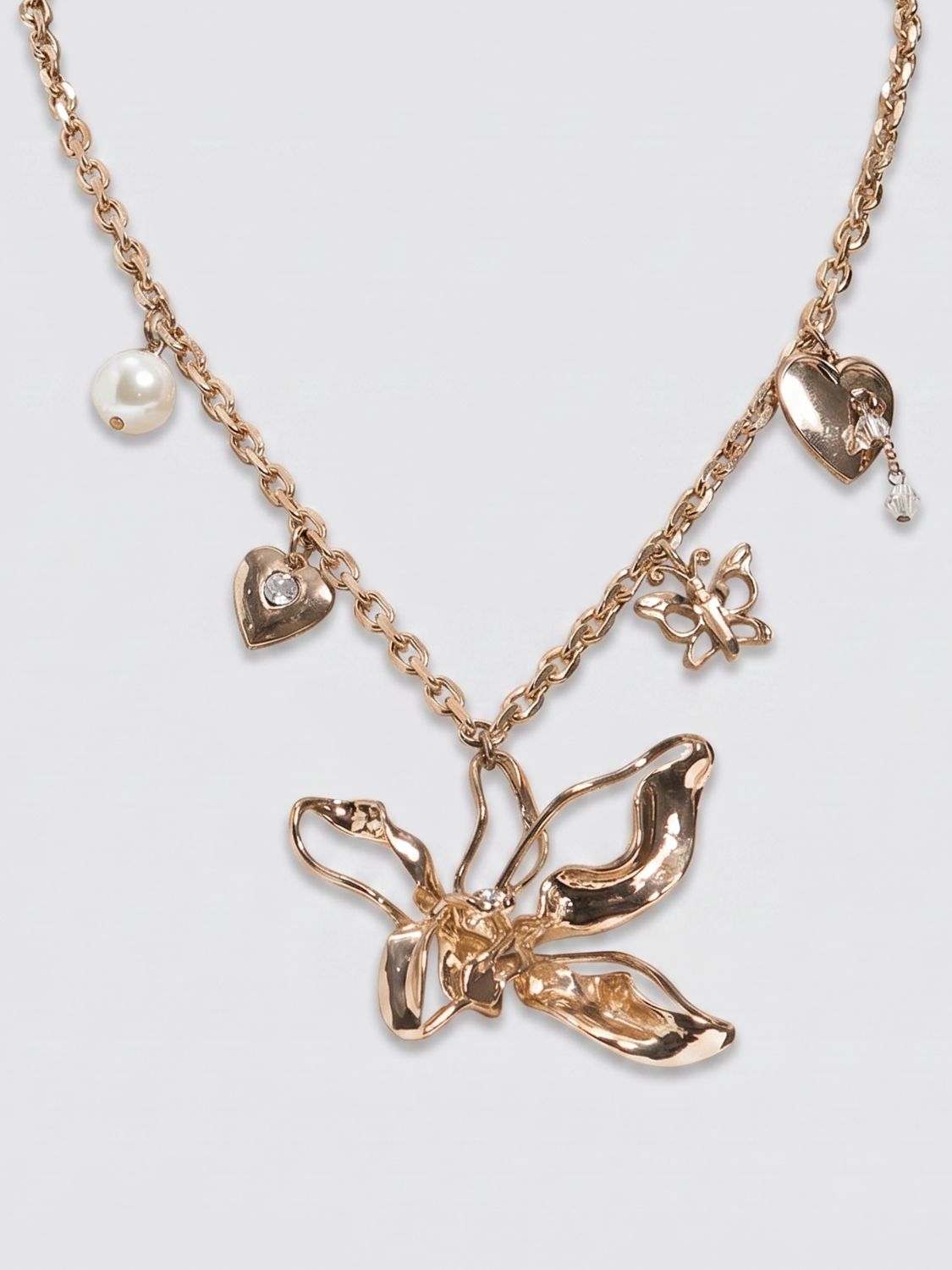 TWINSET GIOIELLO: Collana Twinset in ottone con charms , Oro - Img 1