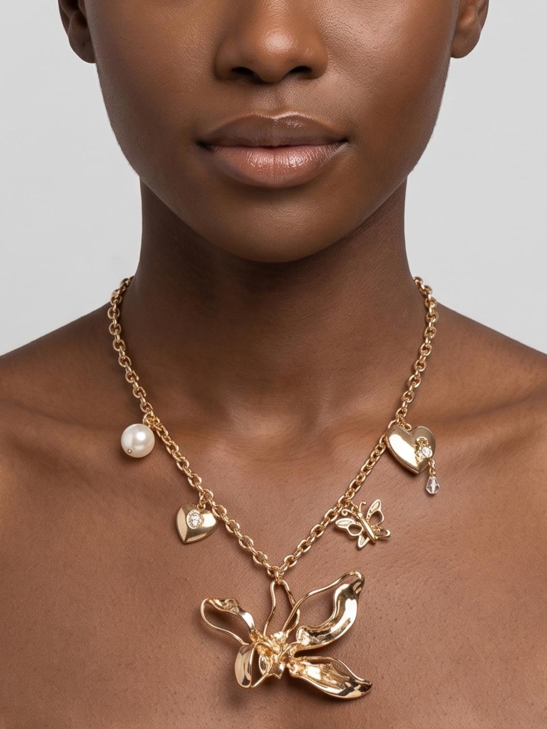 TWINSET GIOIELLO: Collana Twinset in ottone con charms , Oro - Img 2