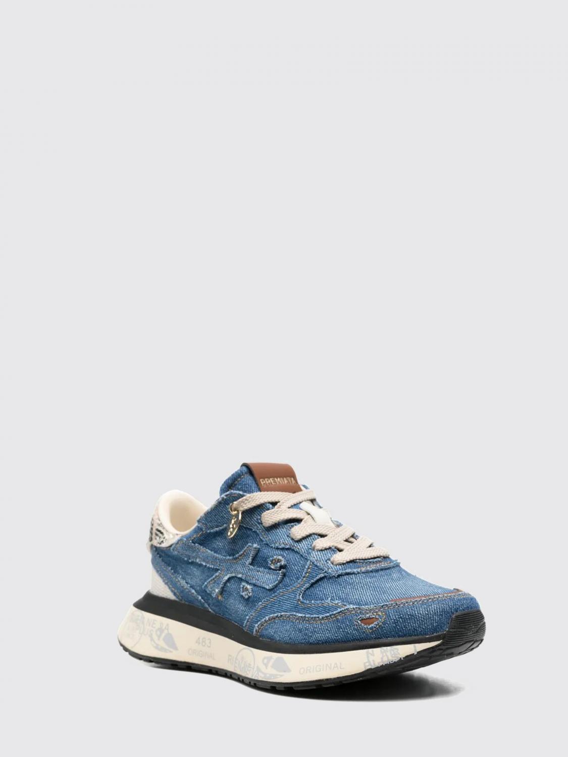 PREMIATA SNEAKERS: Sneakers Lauryn Premiata in camoscio e mesh , Blue - Img 2