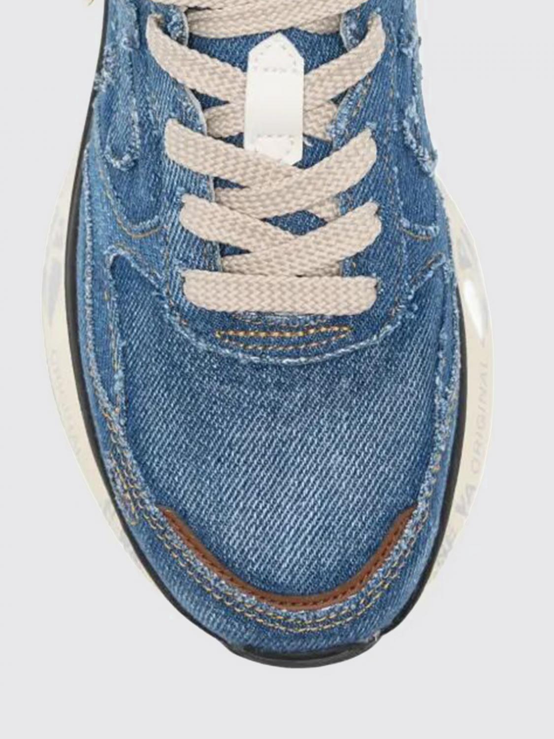PREMIATA SNEAKERS: Sneakers Lauryn Premiata in camoscio e mesh , Blue - Img 4