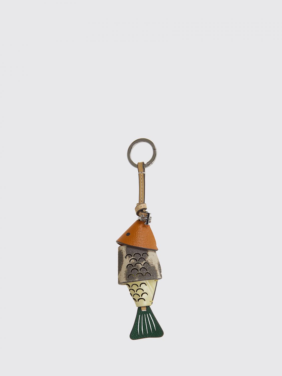 TORY BURCH キーホルダー: Tory Burch Fish レザーキーホルダー, マルチカラー - Img 1