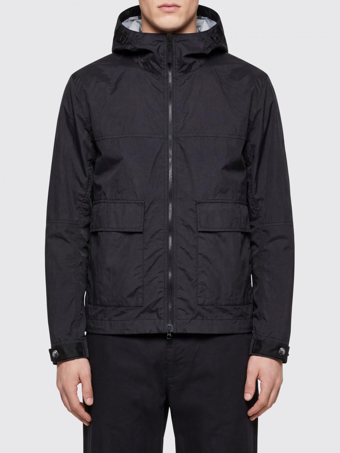 STONE ISLAND 재킷: Stone Island 나일론 후드 재킷, 블루 - Img 1