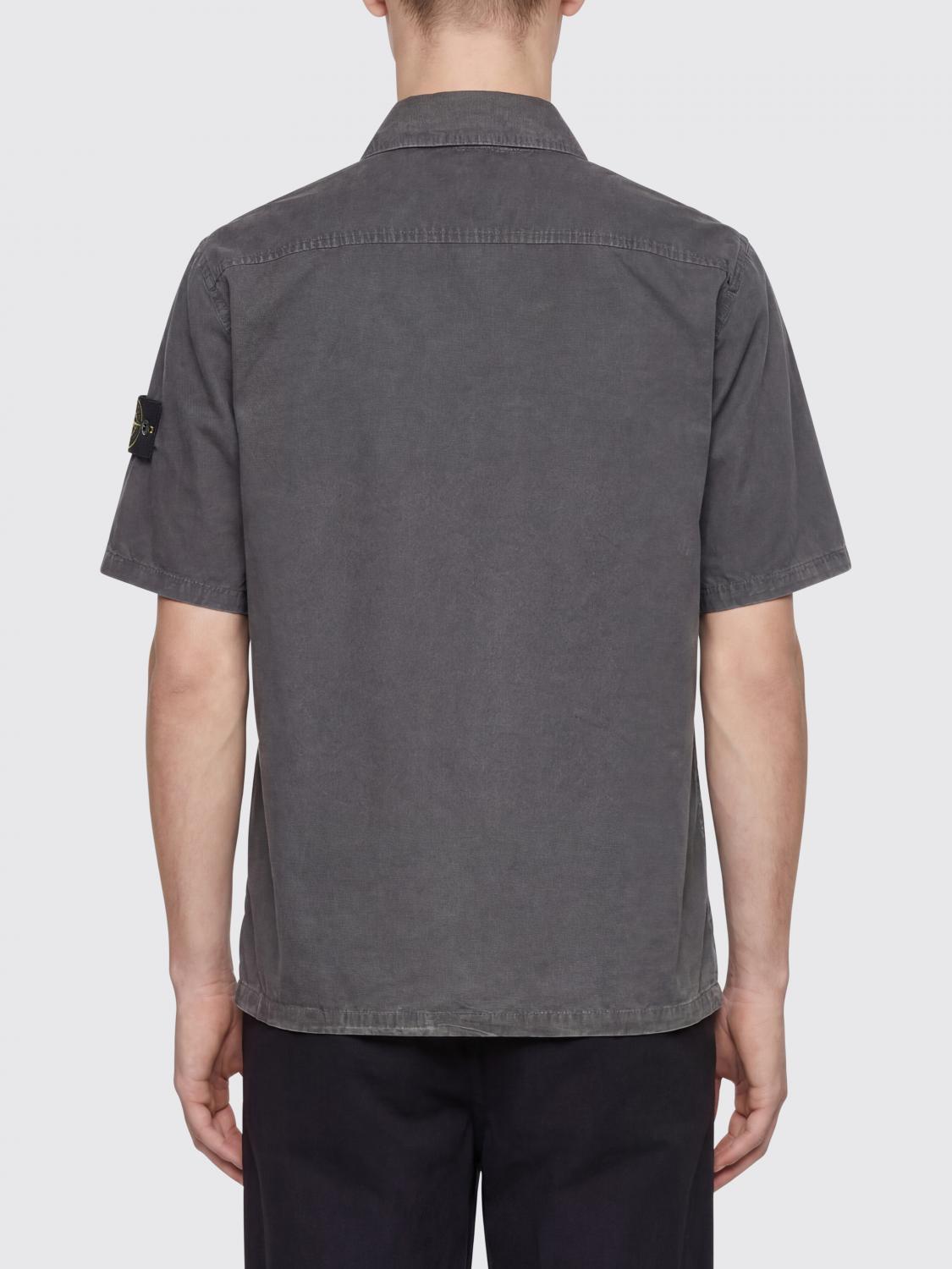 STONE ISLAND CAMICIA: Camicia Stone Island in cotone , Grigio - Img 2