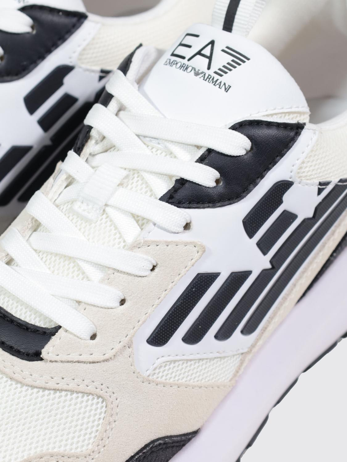 EA7 BASKETS: Baskets EA7 en mesh, Blanc - Img 4