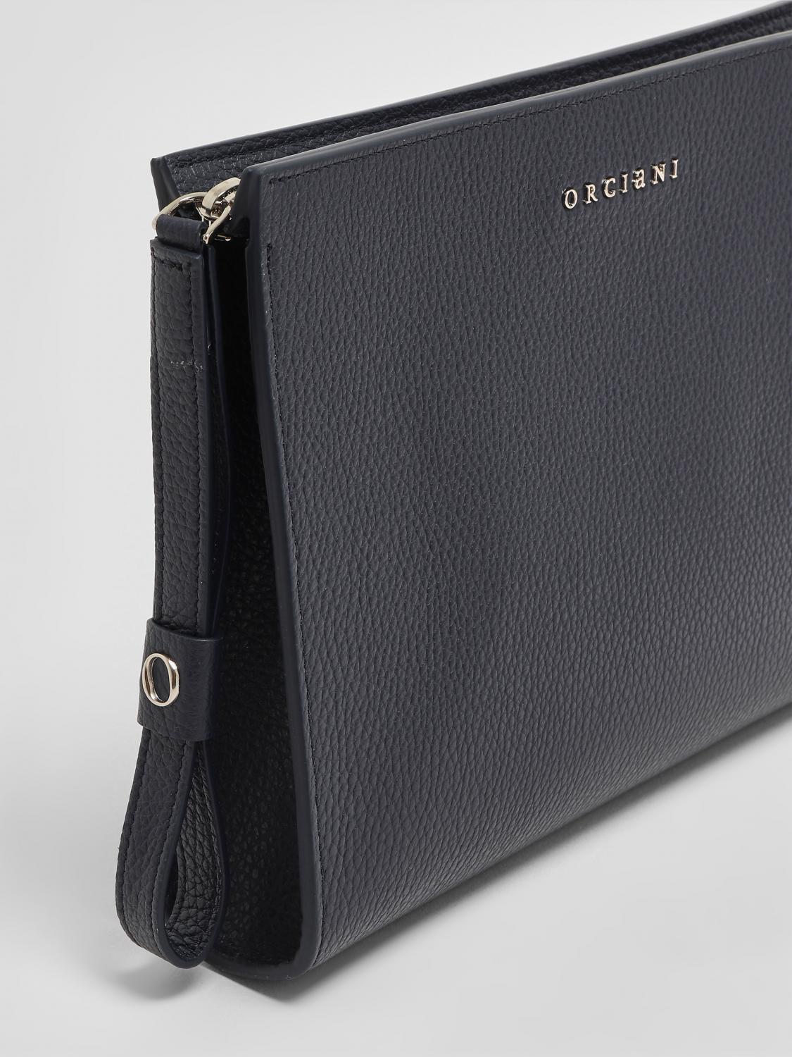ORCIANI AKTENTASCHE: Pochette aus genarbtem Kalbsleder Orciani, Navy - Img 3