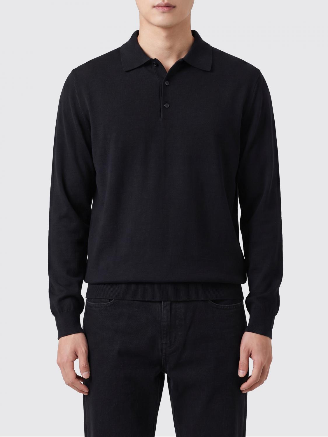 KANGRA POLO: Polo de algodón y seda Kangra, Negro - Img 1