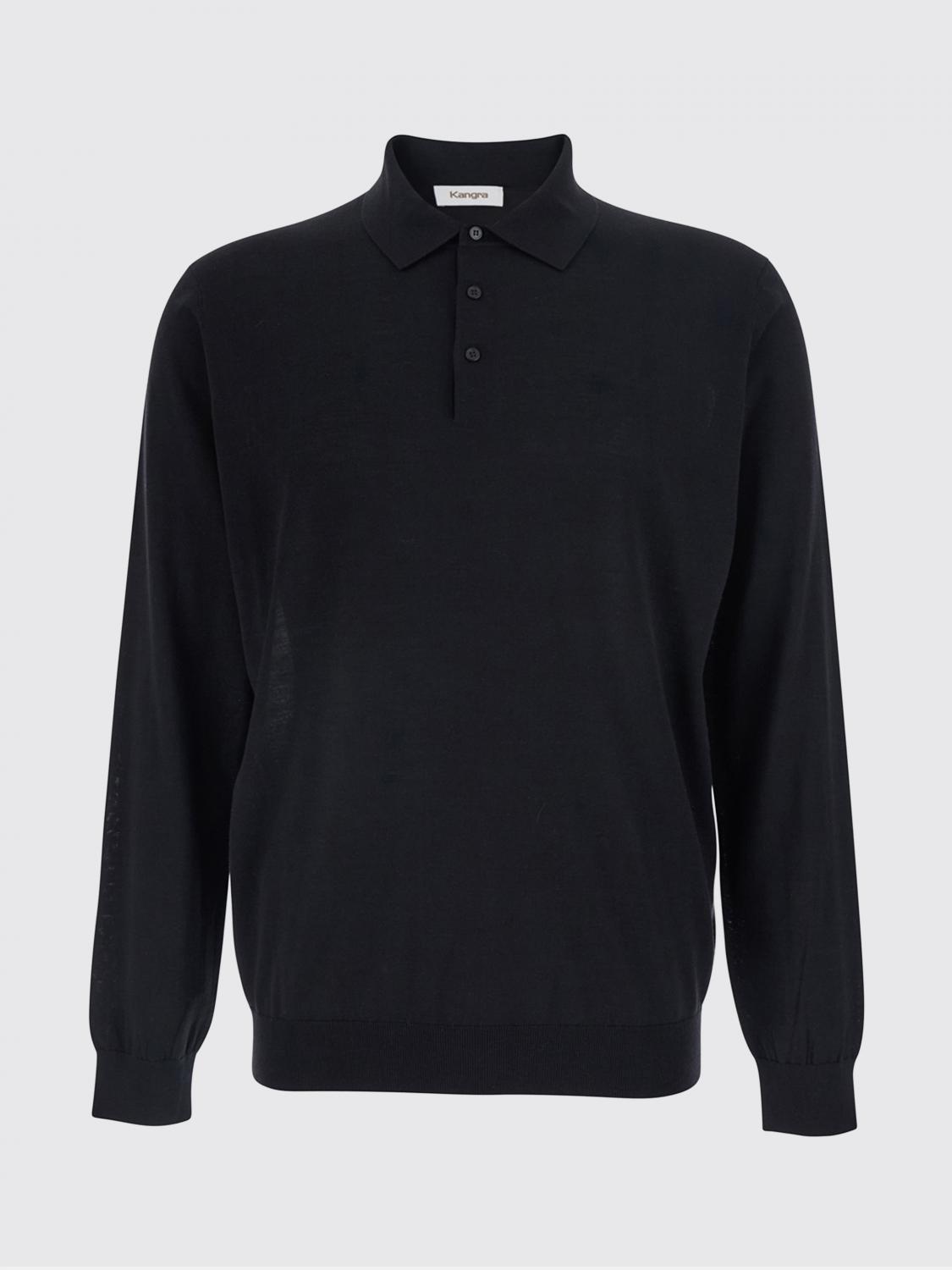 KANGRA POLO: Polo de algodón y seda Kangra, Negro - Img 2