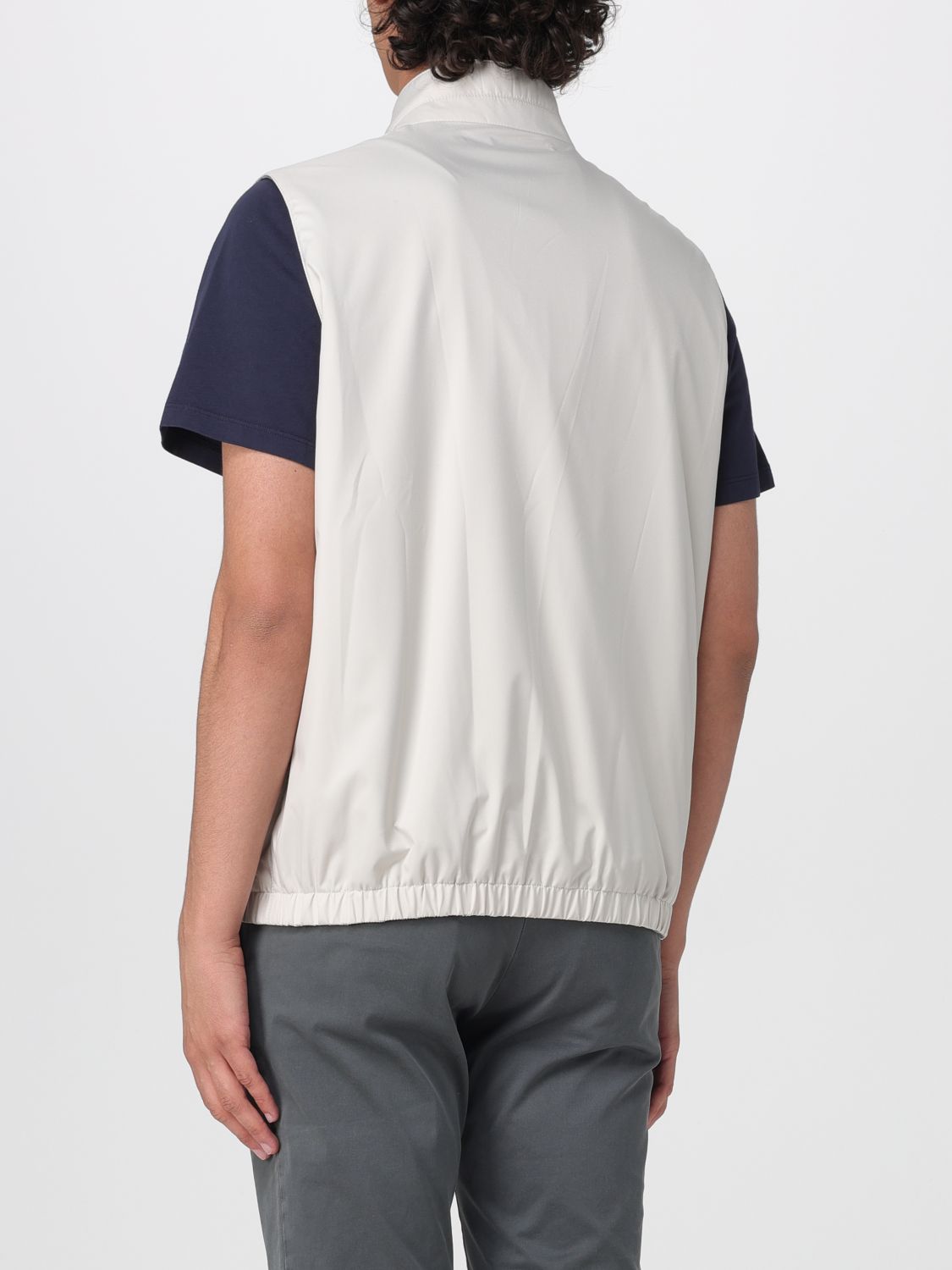 KITON SUIT VEST: Reversible Nylon Vest Kiton, Ivory - Img 3