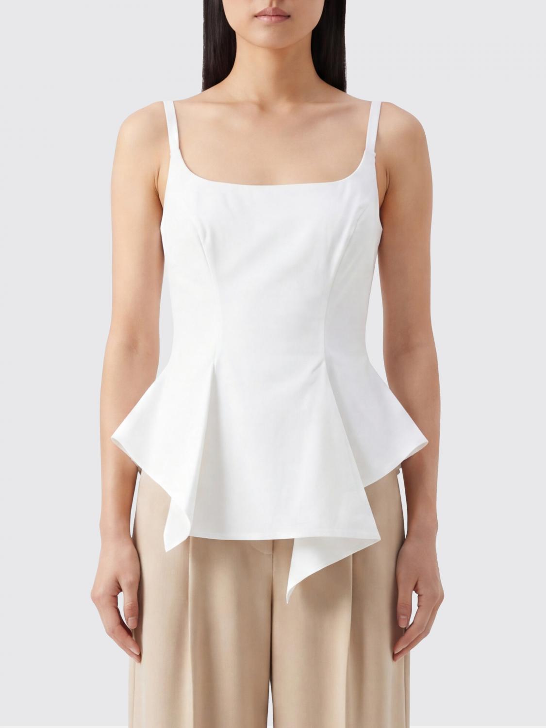 KHAITE TOP: Top asimmetrico Khaite in cotone , Beige - Img 1