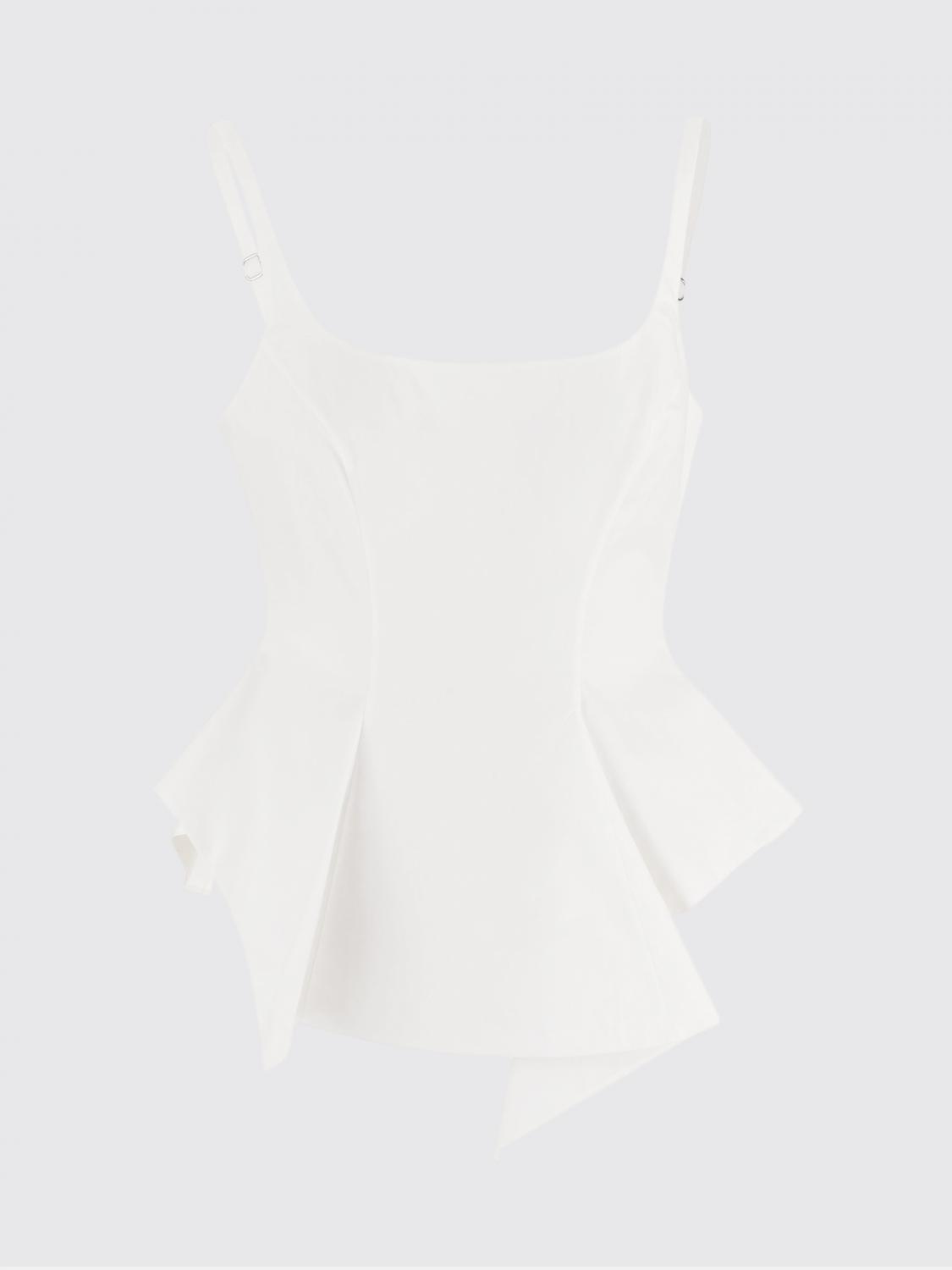 KHAITE TOP: Top asimmetrico Khaite in cotone , Beige - Img 2