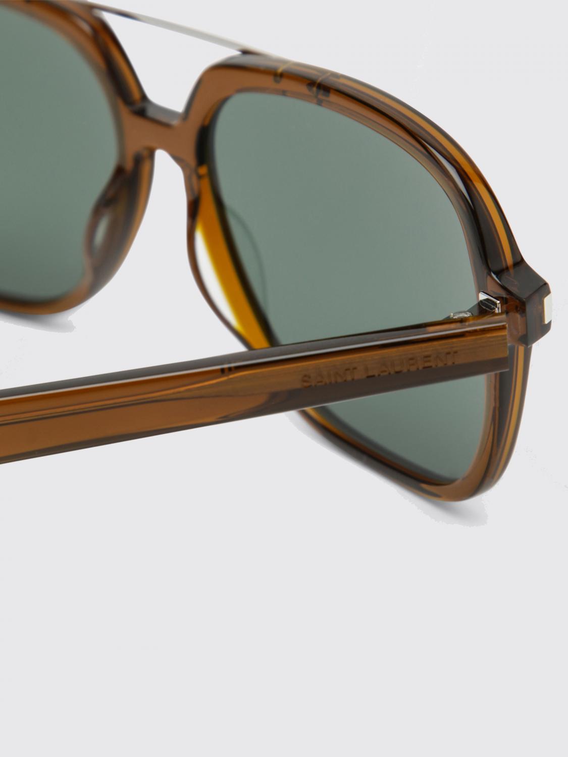 SAINT LAURENT サングラス: サングラス メンズ Saint Laurent, ブラウン - Img 3