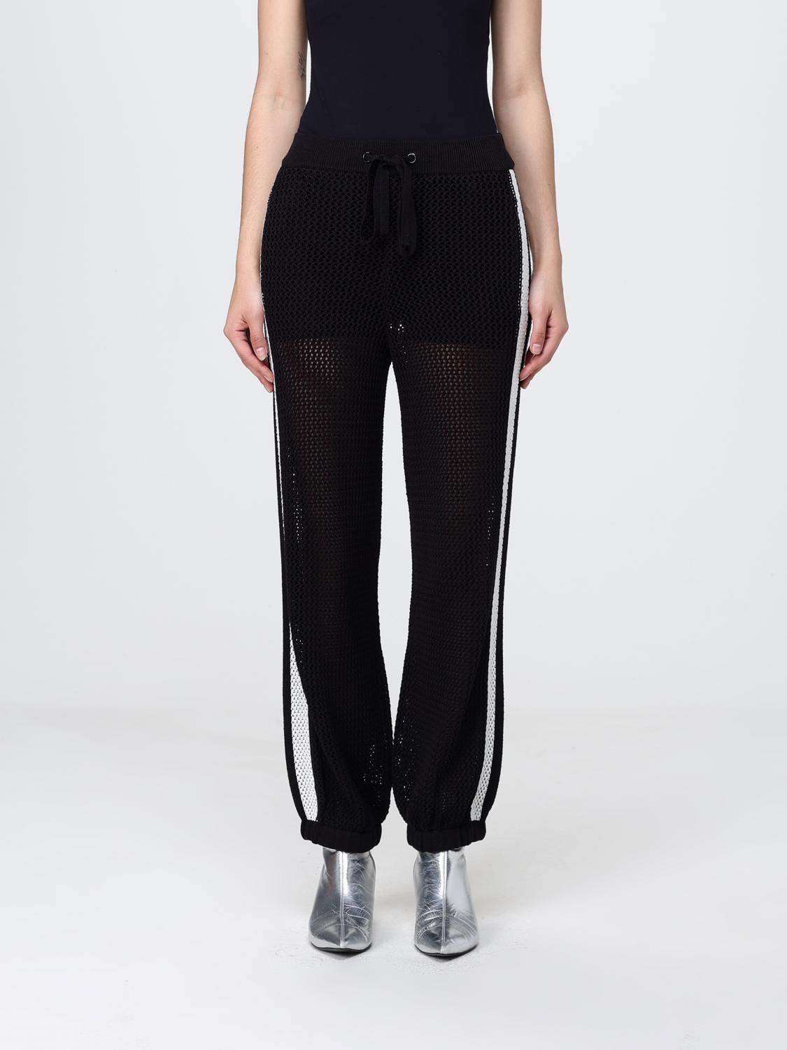 PINKO PANTALONES: Pantalones de jogging Pinko de ganchillo, Negro - Img 1