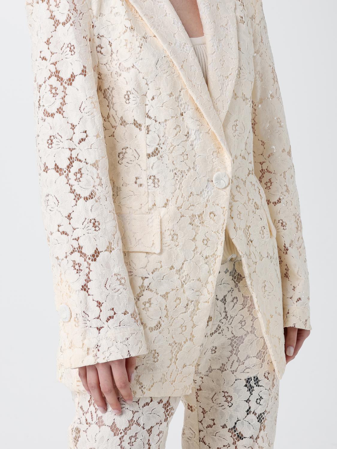 PINKO GIACCA: Blazer in pizzo Pinko, Bianco - Img 5