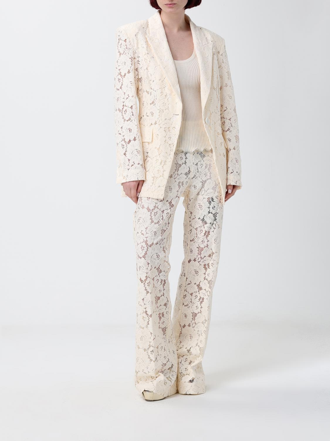 PINKO PANTALONI: Pantaloni slim fit Pinko in pizzo , Bianco - Img 2