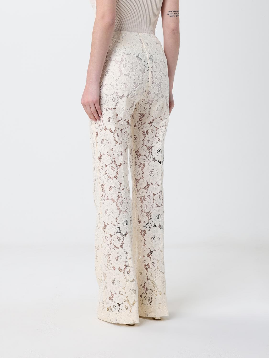 PINKO PANTALONI: Pantaloni slim fit Pinko in pizzo , Bianco - Img 3