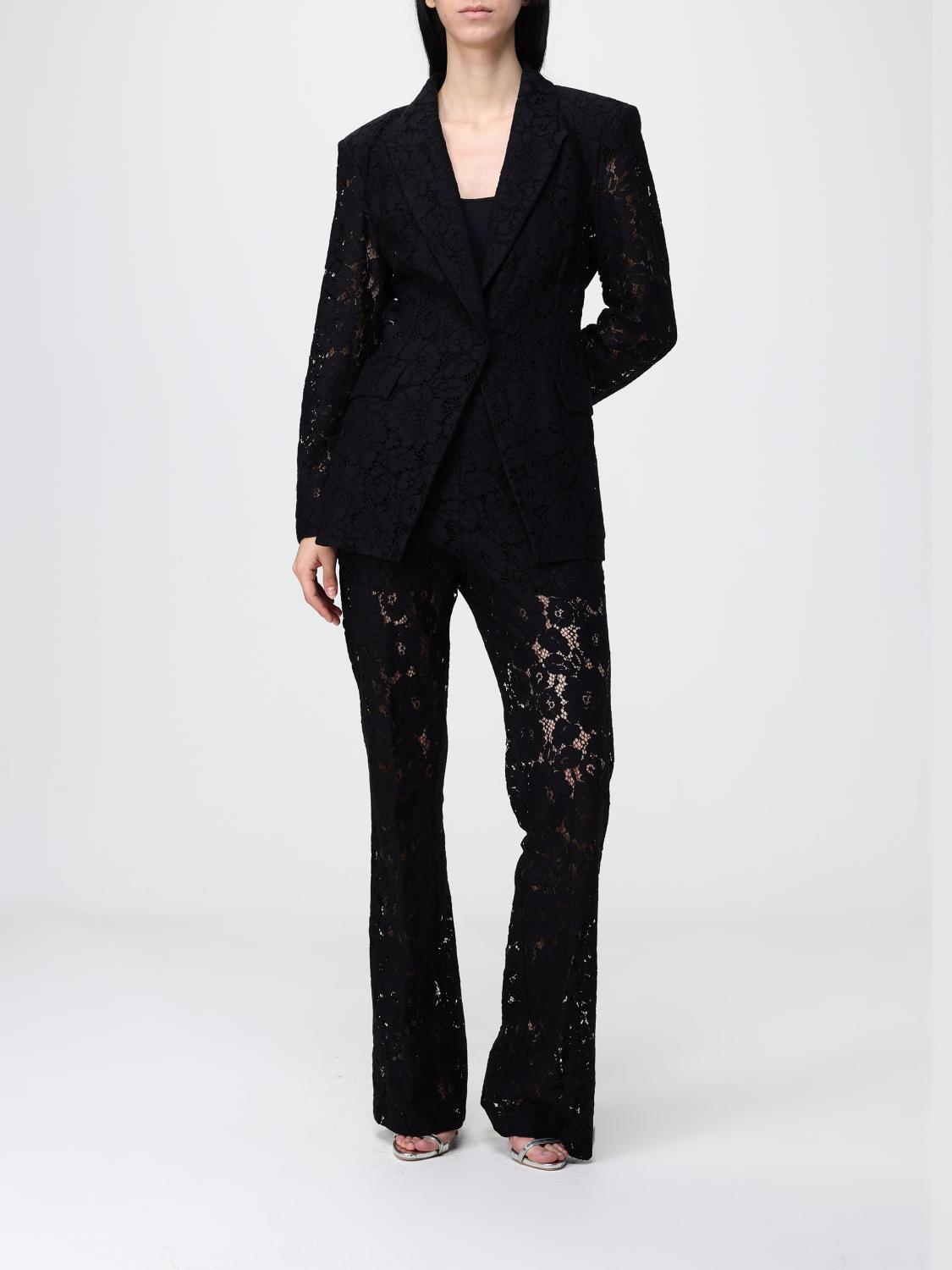 PINKO PANTALONES: Pantalones slim fit de encaje Pinko, Negro - Img 2