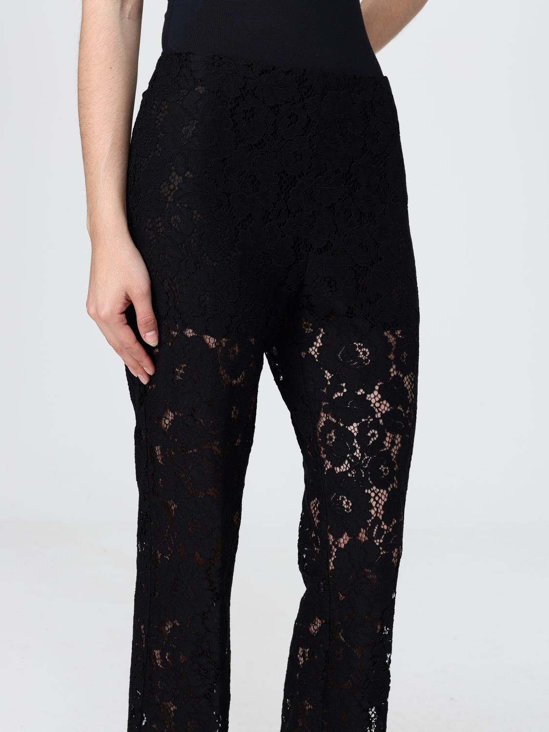 PINKO PANTALONES: Pantalones slim fit de encaje Pinko, Negro - Img 4