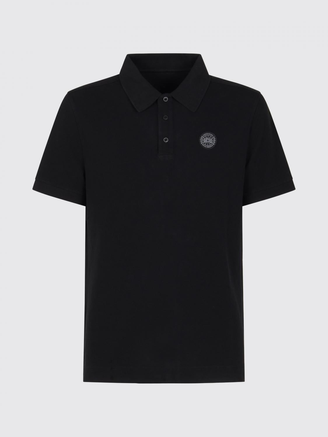 CANADA GOOSE POLO: Polo de algodón con logo Canada Goose, Negro - Img 2