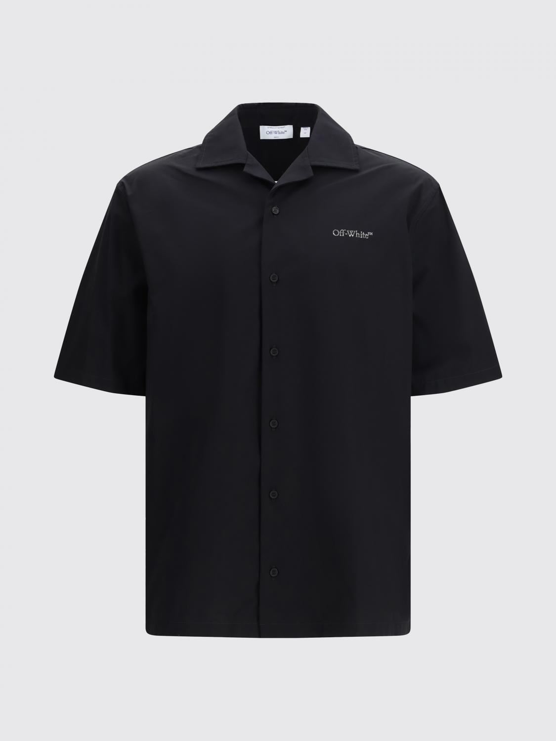 OFF-WHITE CAMICIA: Camicia casual Off-White in cotone con stampa Arrow , Nero - Img 2