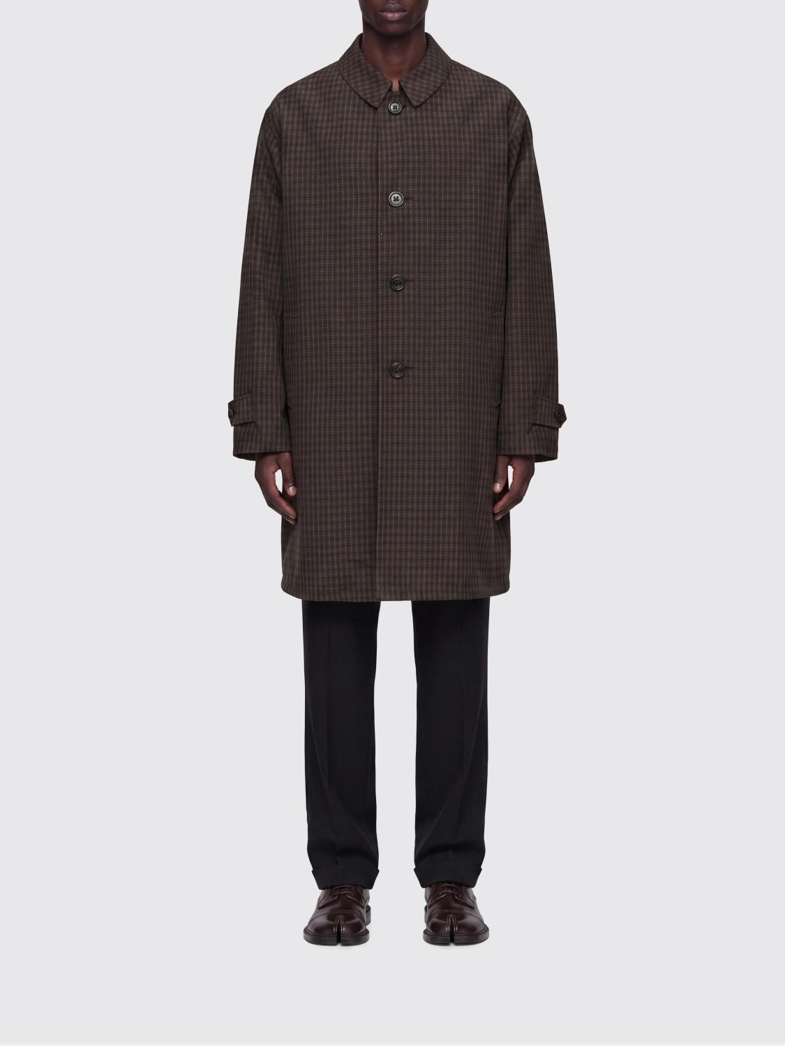 MAISON MARGIELA コート: Maison Margiela チェックコットンブレンドトレンチコート, マルチカラー - Img 1