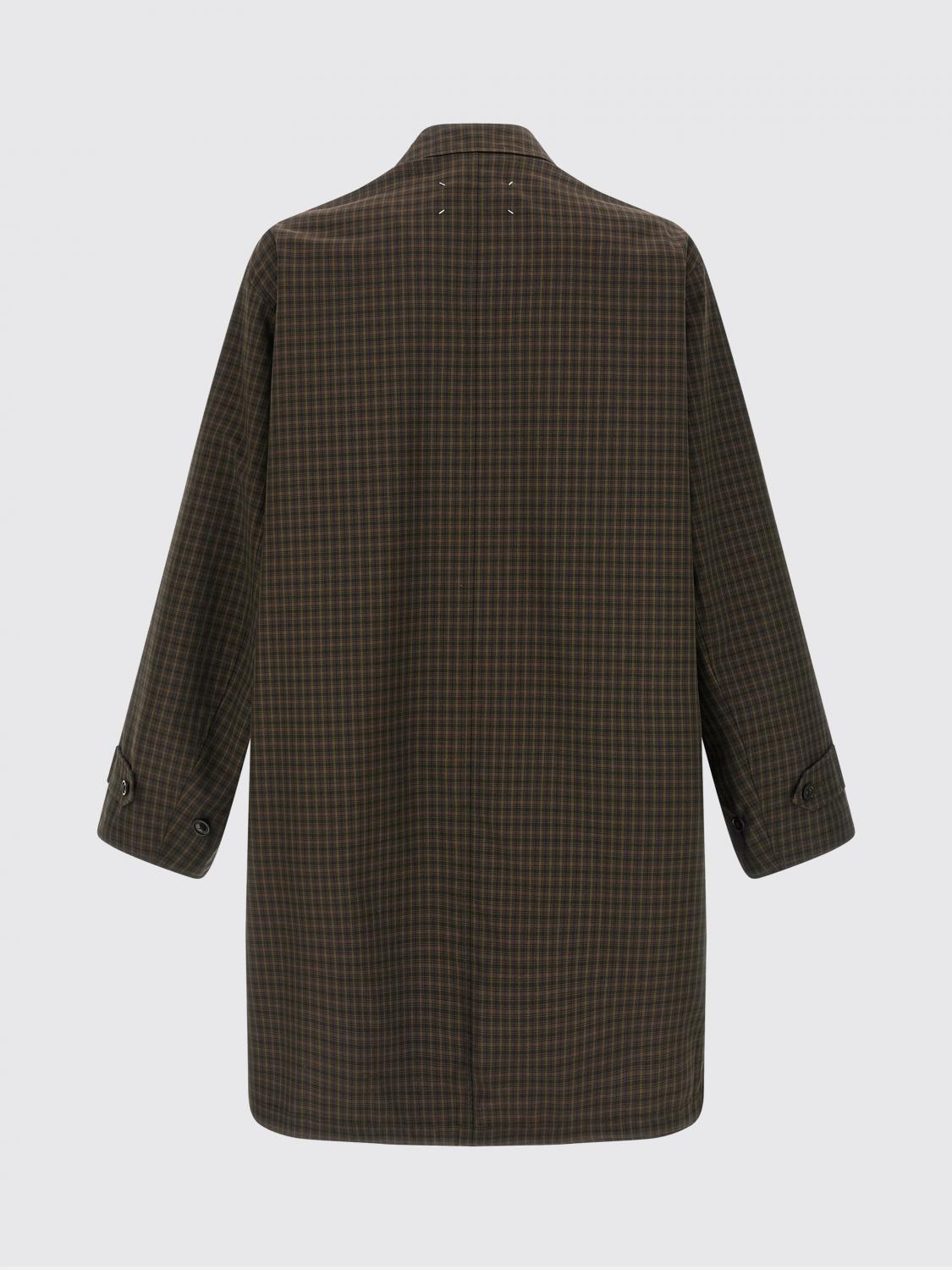 MAISON MARGIELA コート: Maison Margiela チェックコットンブレンドトレンチコート, マルチカラー - Img 3