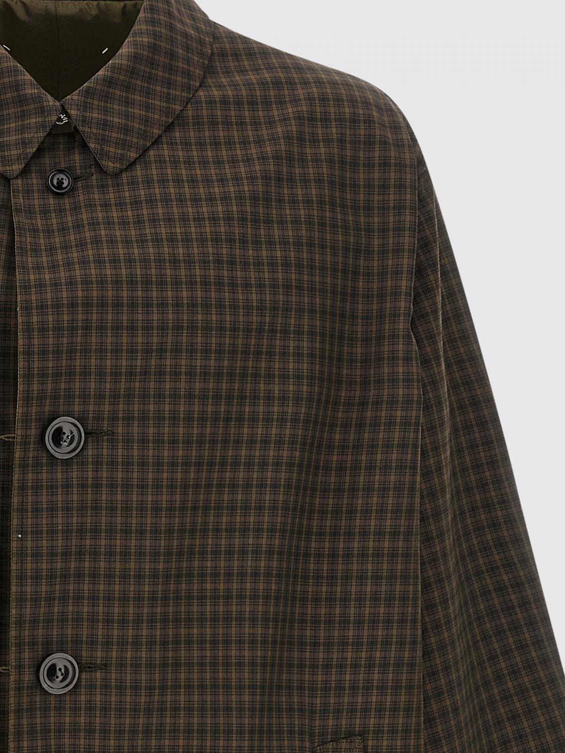 MAISON MARGIELA コート: Maison Margiela チェックコットンブレンドトレンチコート, マルチカラー - Img 4