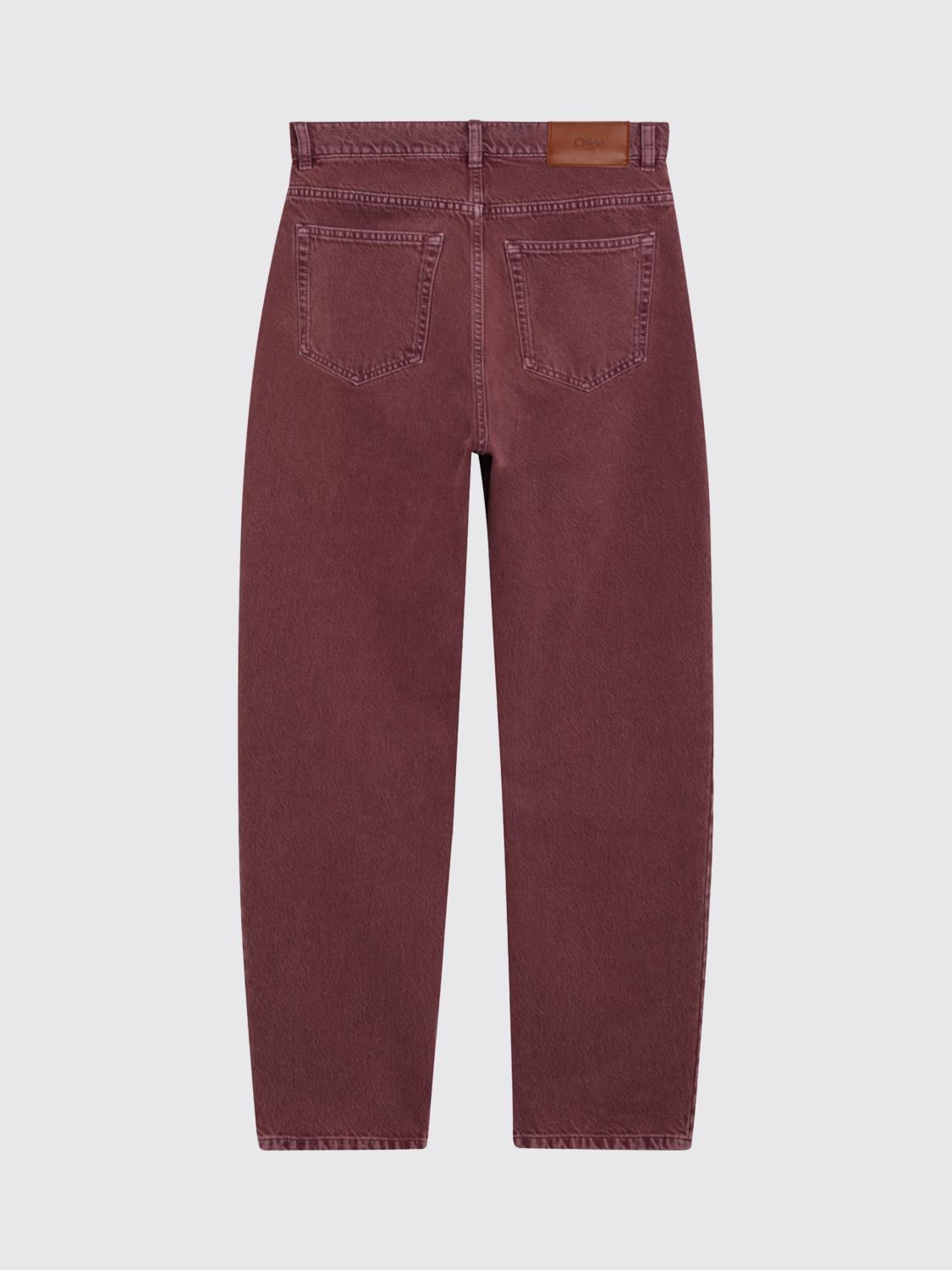 CHLOÉ JEANS: Jeans cropped fit Chloé in denim , Rosa - Img 3