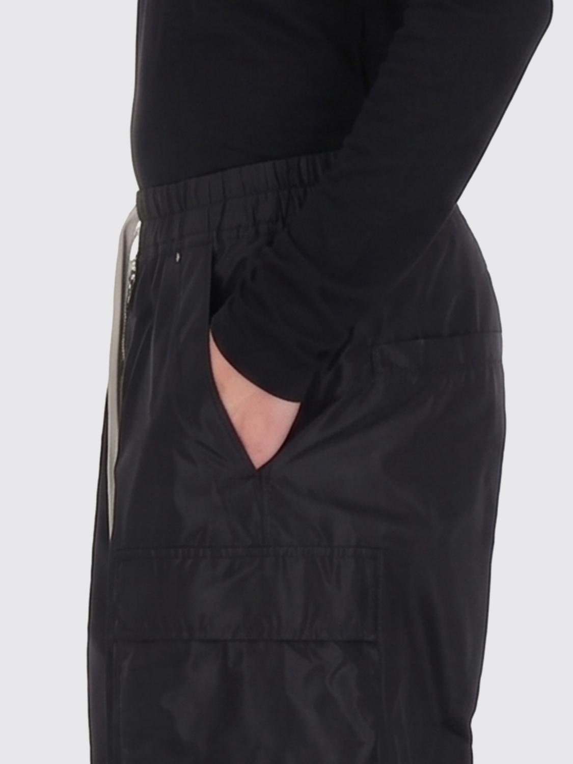 RICK OWENS パンツ: Rick Owens カーゴベラス ツイルパンツ, ブラック - Img 3