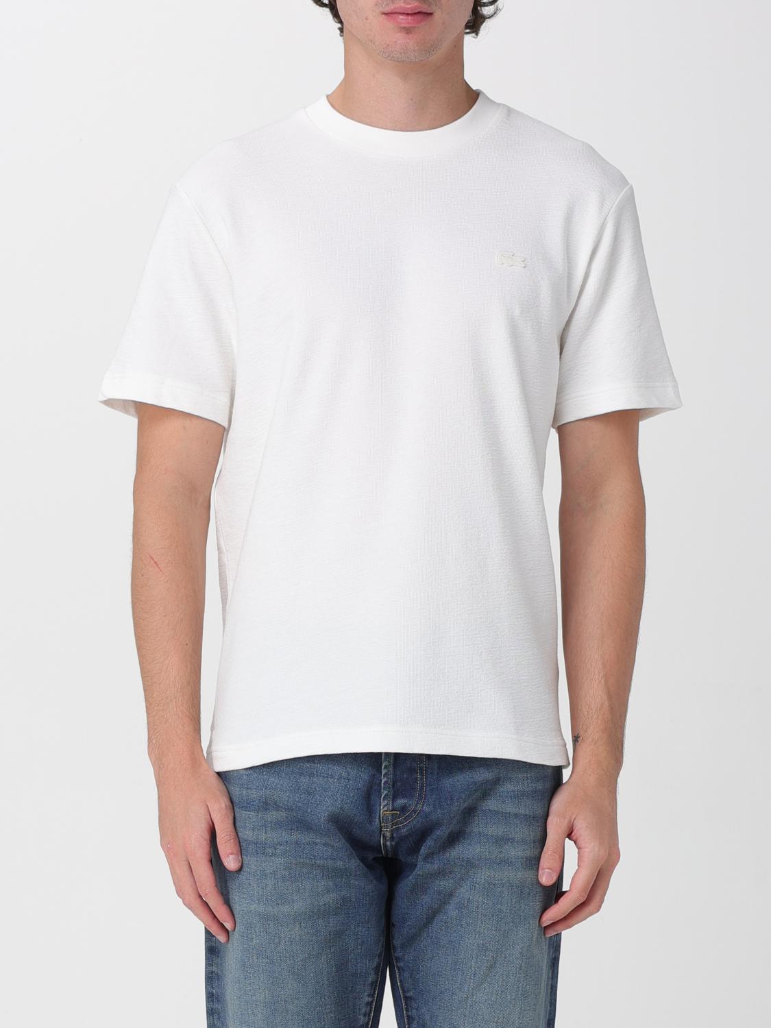 LACOSTE CAMISETA: Camiseta básica de algodón Lacoste, Blanco - Img 1