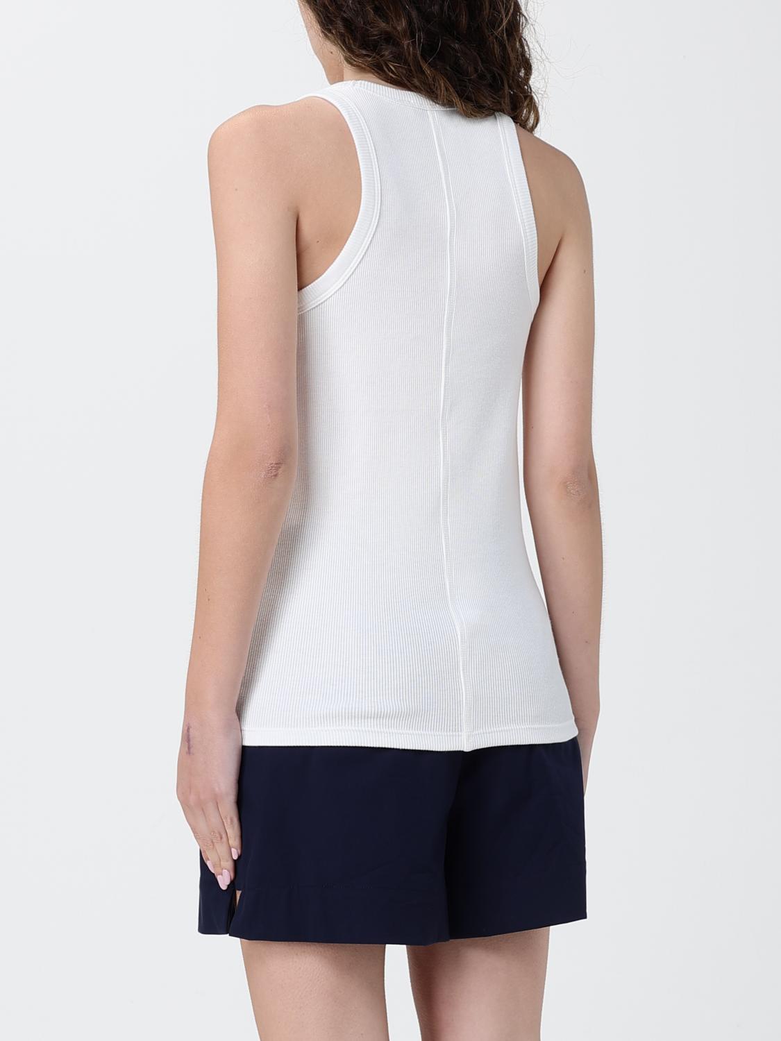 LACOSTE T-SHIRTS: Canotta in cotone con logo Lacoste, Bianco - Img 2