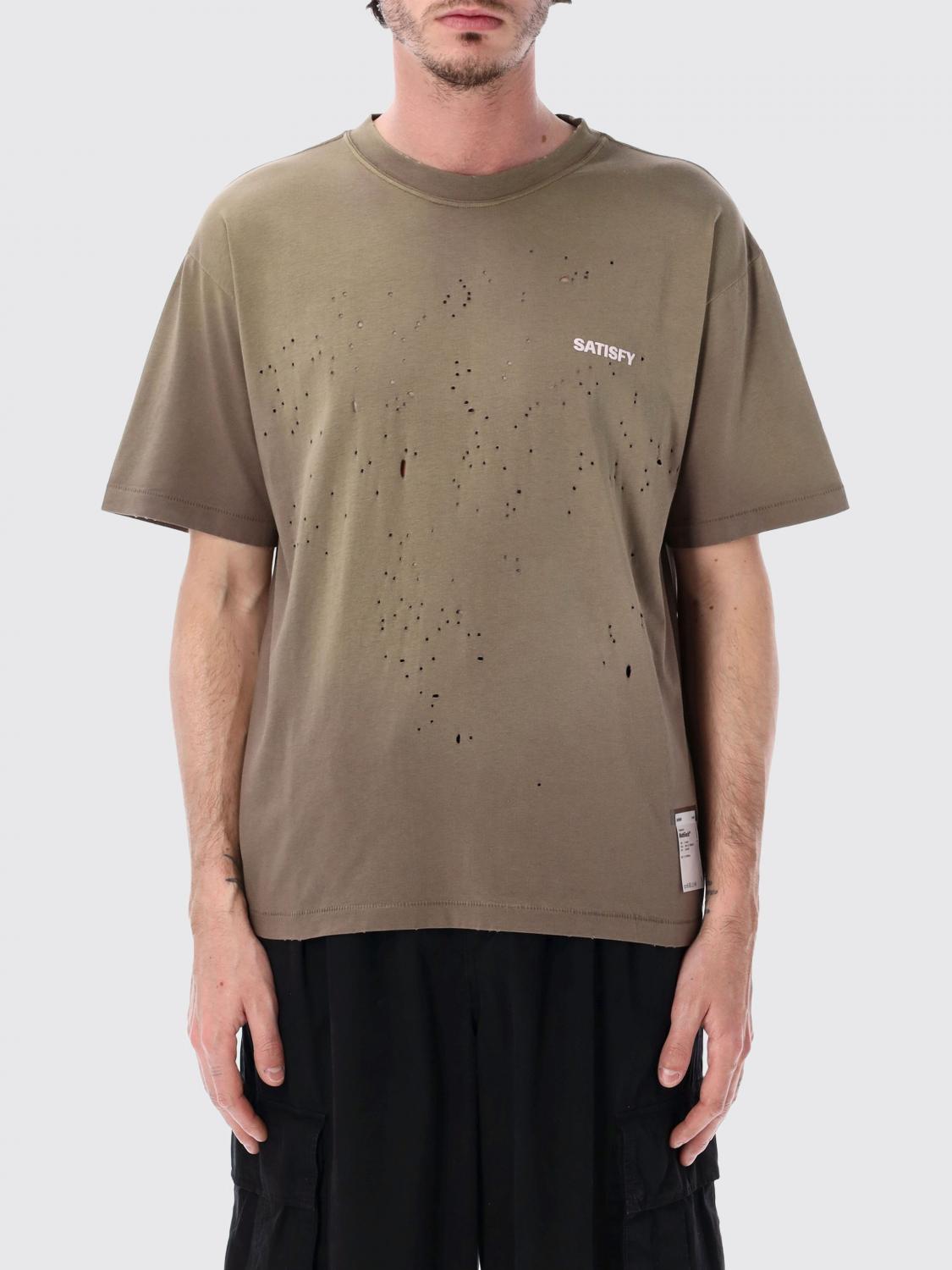 SATISFY CAMISETA: Camiseta de algodón orgánico estampada Satisfy, Tórtola - Img 1
