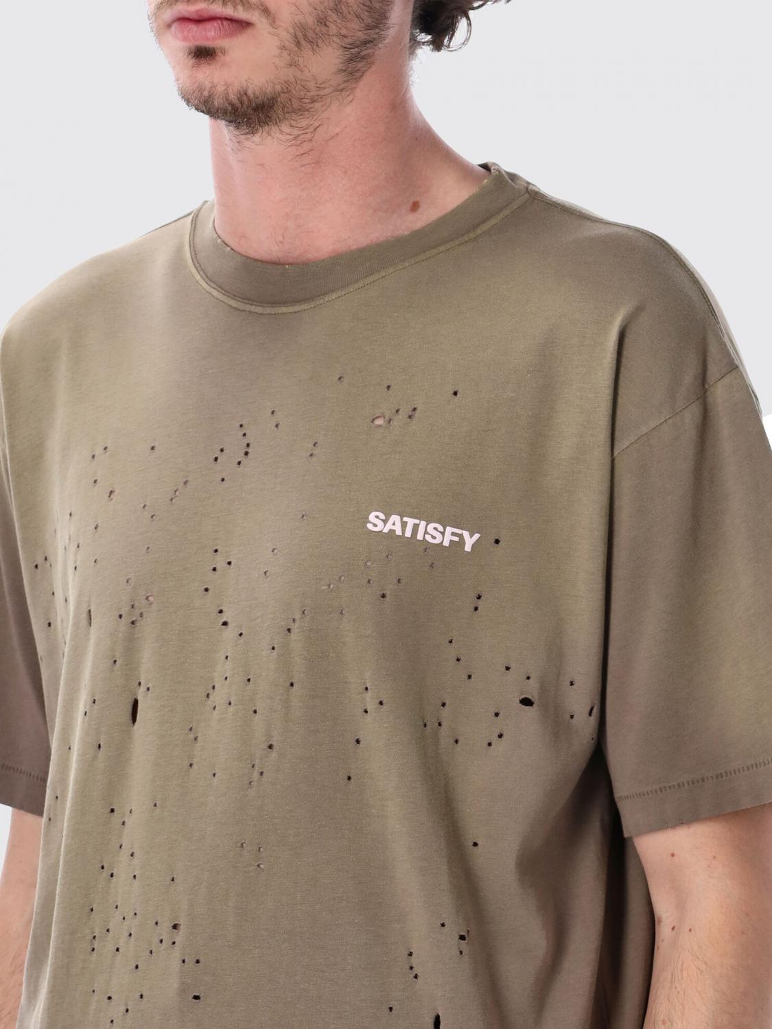 SATISFY CAMISETA: Camiseta de algodón orgánico estampada Satisfy, Tórtola - Img 3