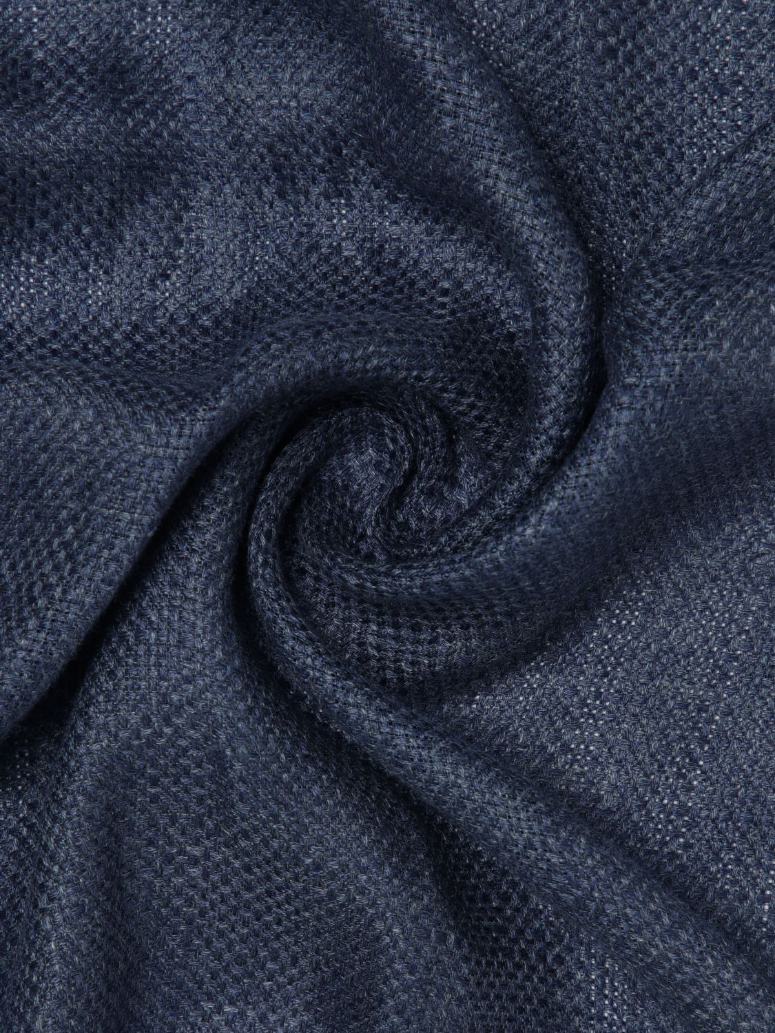 BRUNELLO CUCINELLI SCARF: Brunello Cucinelli Linen Scarf, Blue - Img 3