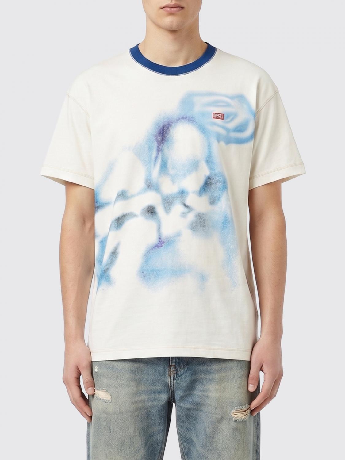 DIESEL CAMISETA: Camiseta Diesel de algodón estampada, Blanco - Img 1