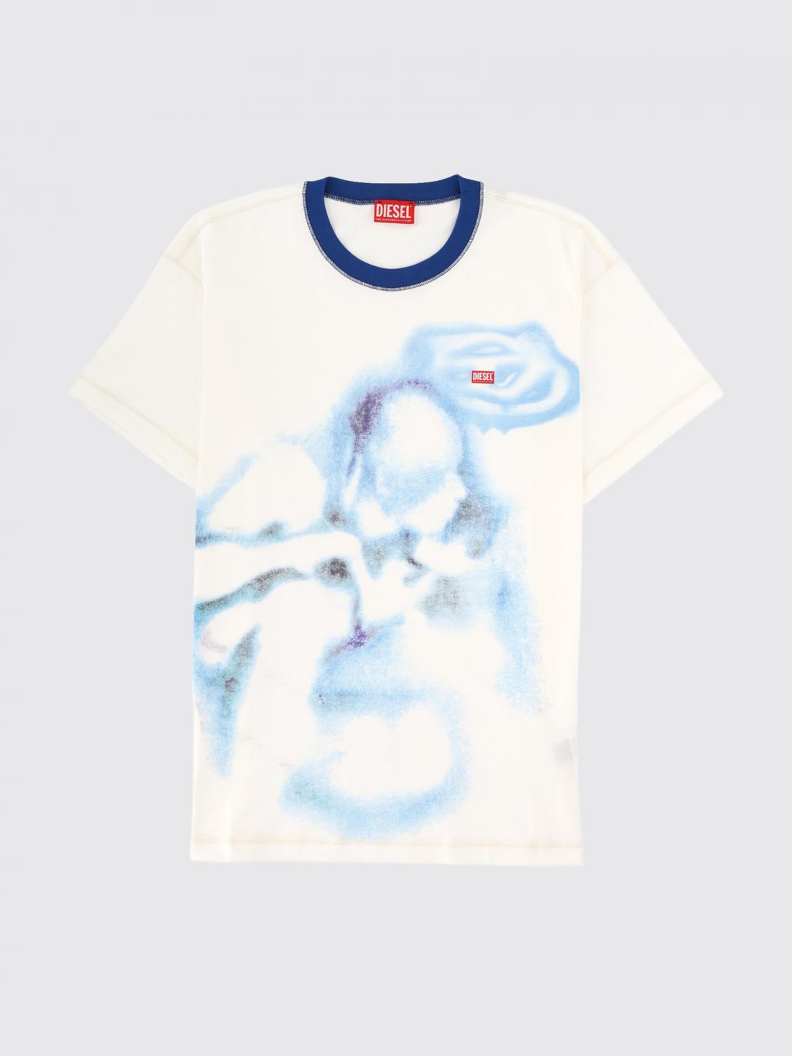 DIESEL CAMISETA: Camiseta Diesel de algodón estampada, Blanco - Img 2