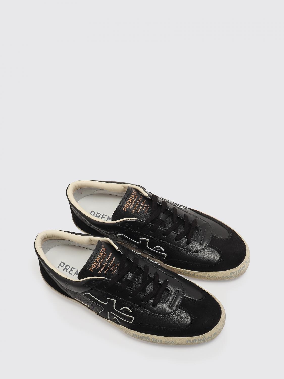 PREMIATA BASKETS: Sneakers David en daim usé Premiata, Noir - Img 2